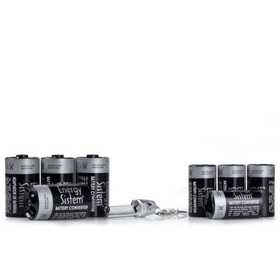Pack 8 adaptadores de baterías a tamaños C y D NNatura Converter