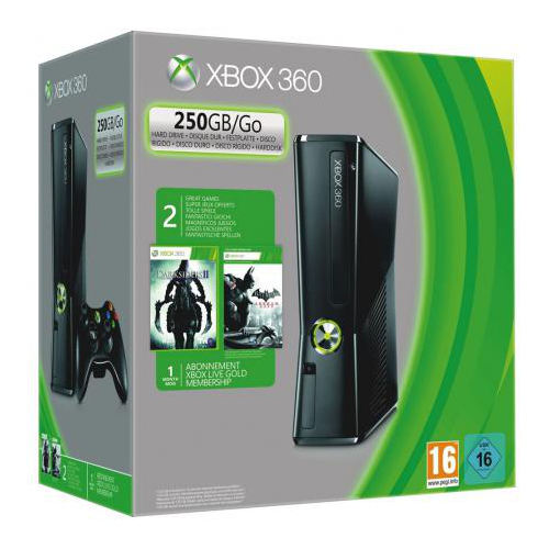 Consola Xbox360 250GB + Darksiders II + Batman: Arkham City