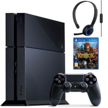 Consola Pack PS4 500GB + Knack + Headset Kaos