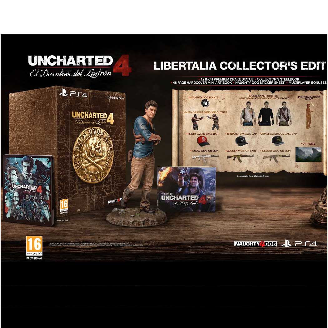 UNCHARTED 4 EDICION COLECCIONISTA LIBERTALIA PS4